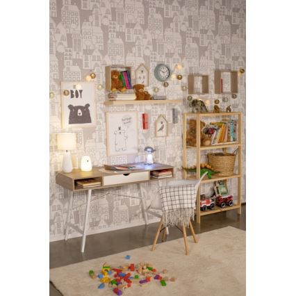 Dečija RGB LED dodirna lampica BEAR LED/0,8W/5V bela + USB