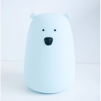 Dečija RGB LED dodirna lampica BEAR LED/0,8W/5V bela + USB