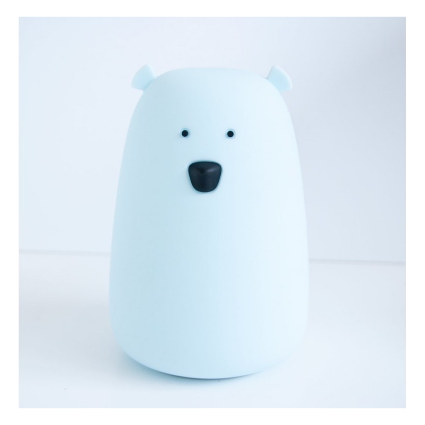 Dečija RGB LED dodirna lampica BEAR LED/0,8W/5V bela + USB