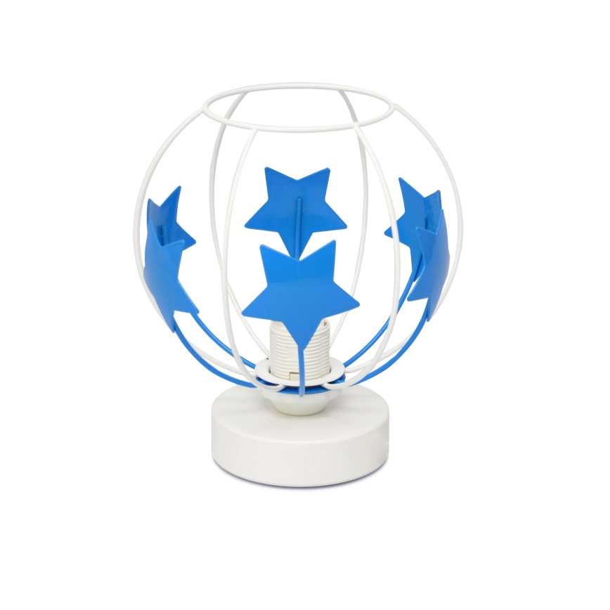 Dečija stolna lampa STARS 1xE27/15W/230V plava/bela