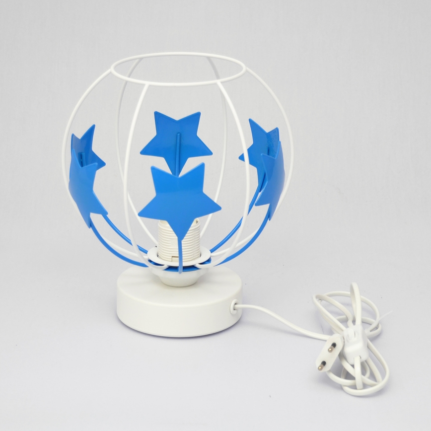 Dečija stolna lampa STARS 1xE27/15W/230V plava/bela
