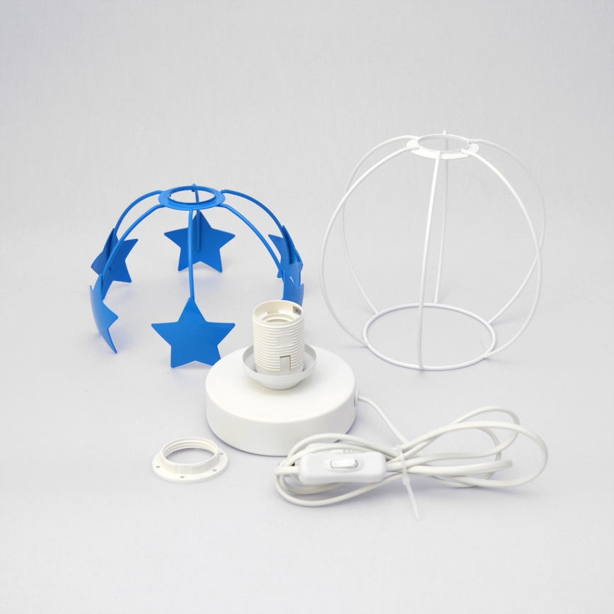Dečija stolna lampa STARS 1xE27/15W/230V plava/bela