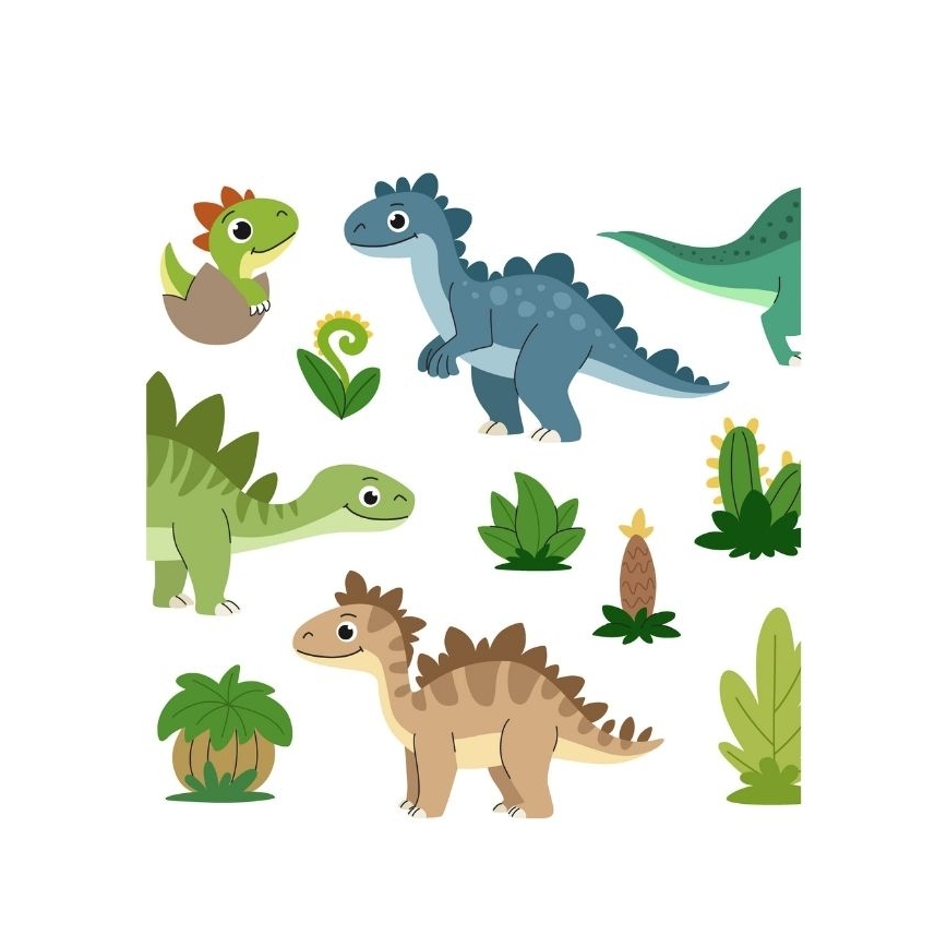 Dečija stona lampa KIDS ROOM 1xE27/60W/230V prečnik 18 cm dinosaurus