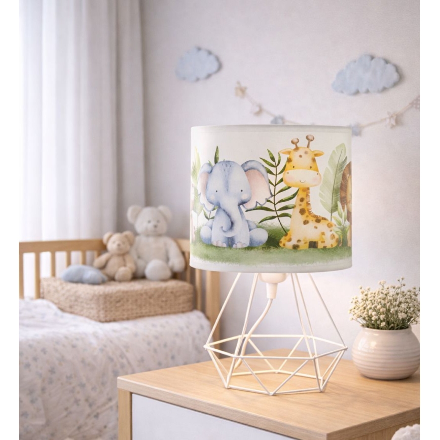 Dečija stona lampa KIDS ROOM 1xE27/60W/230V, prečnik 18 cm, motiv džungle