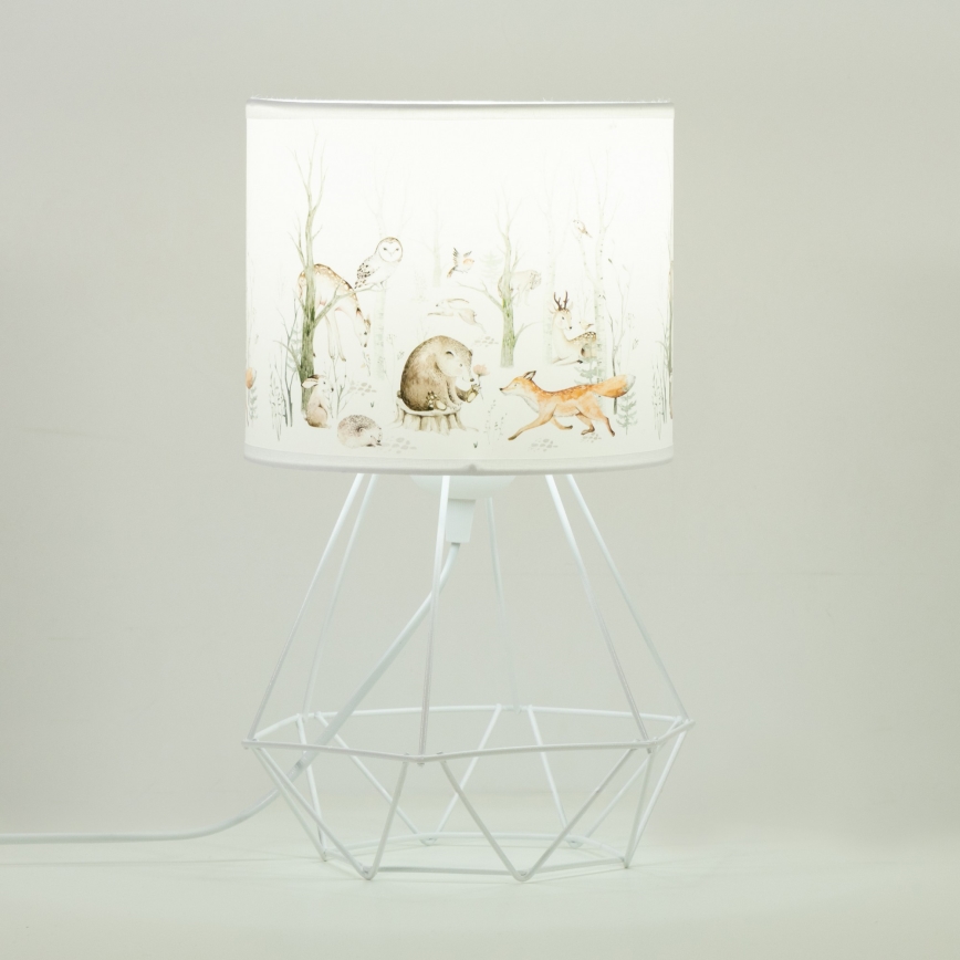 Dečija stona lampa KIDS ROOM 1xE27/60W/230V prečnik 18 cm, sa motivom životinja