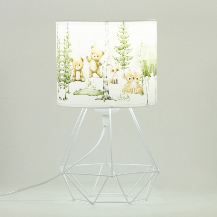 Dečija stona lampa KIDS ROOM 1xE27/60W/230V prečnik 18 cm sa motivom životinja