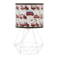 Dečija stona lampa KIDS ROOM 1xE27/60W/230V, prečnik 18 cm, vatrogasci