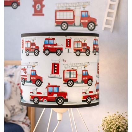 Dečija stona lampa KIDS ROOM 1xE27/60W/230V, prečnik 18 cm, vatrogasci