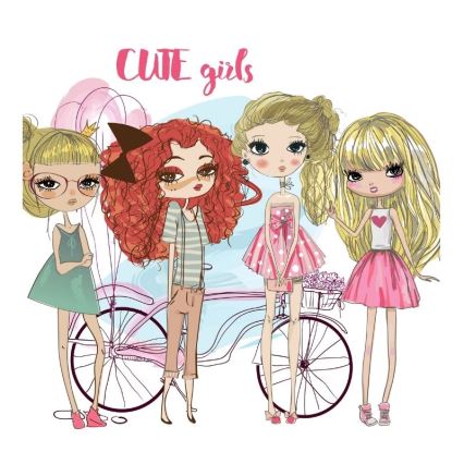 Dečija stropna svetiljka GIRLS VIBES 1xE27/60W/230V, prečnik 40 cm, za devojčice