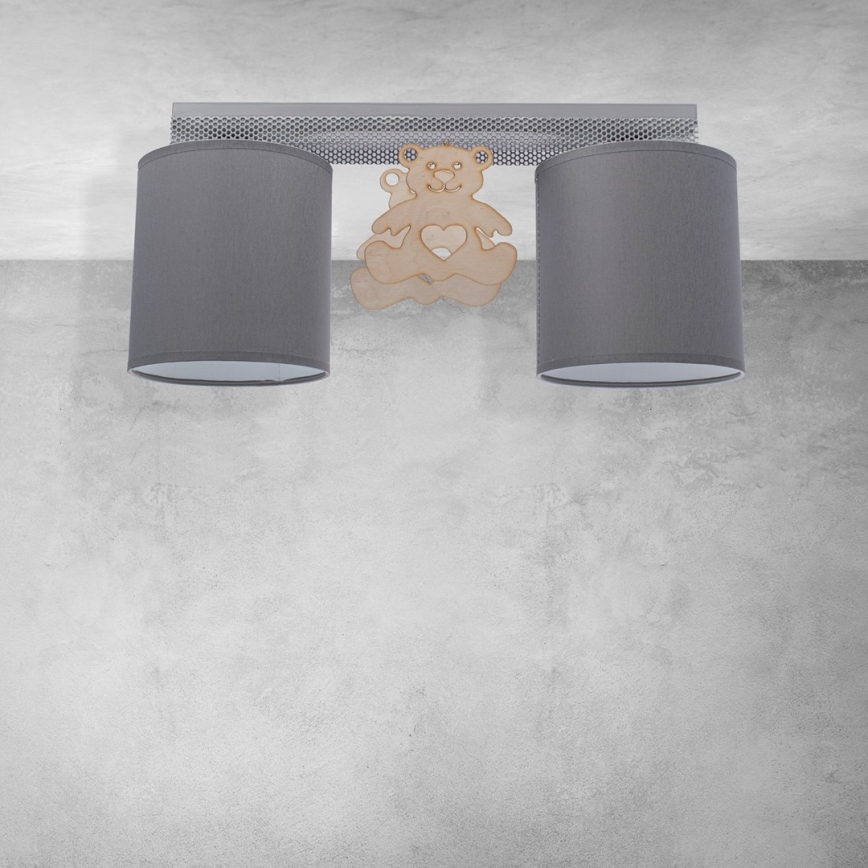 Dečije plafonsko svetlo BEAR 2xE27/60W/230V