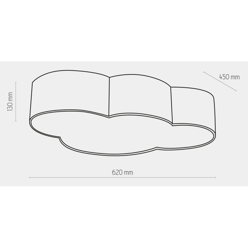 Dečije plafonsko svetlo CLOUD 4xE27/15W/230V belo