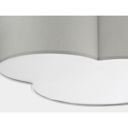 Dečije plafonsko svetlo CLOUD 4xE27/15W/230V sivo