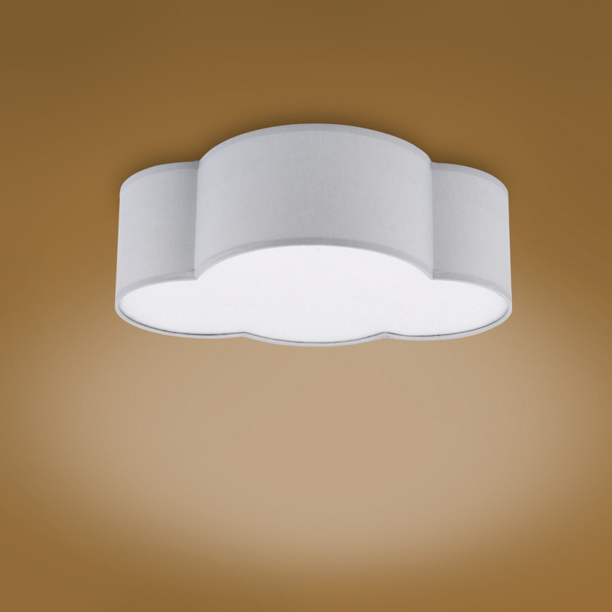 Dečije plafonsko svetlo CLOUD MINI 2xE27/15W/230V sivo