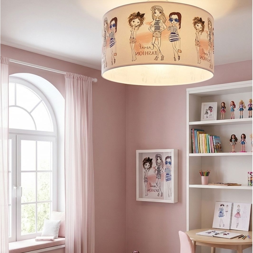 Dečije plafonsko svetlo GIRLS VIBES 1xE27/60W/230V fi 40 cm za devojčice