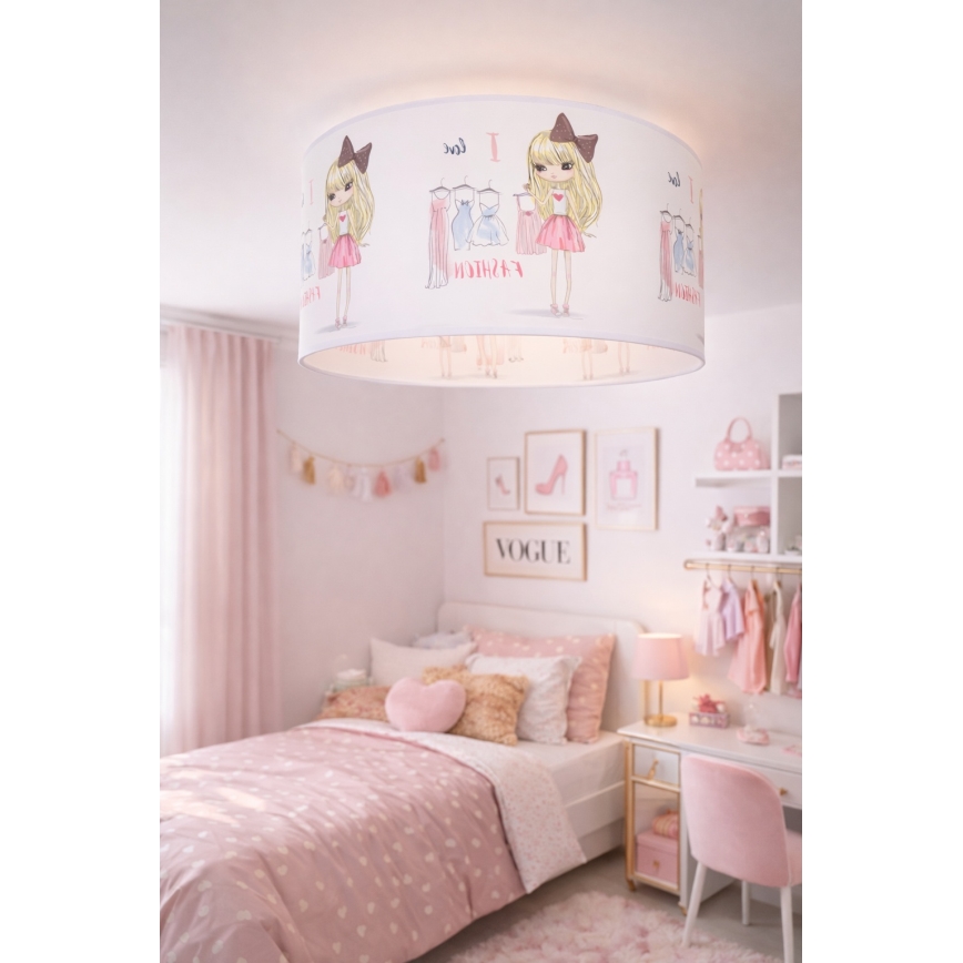 Dečije plafonsko svetlo GIRLS VIBES 1xE27/60W/230V prečnika 40 cm Volim modu