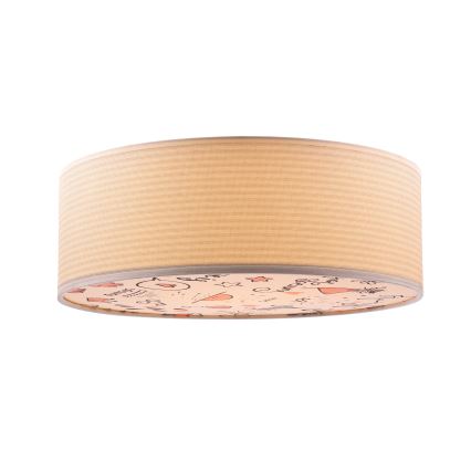 Dečije plafonsko svetlo KIDDY 2xE27/40W/230V bež/roze