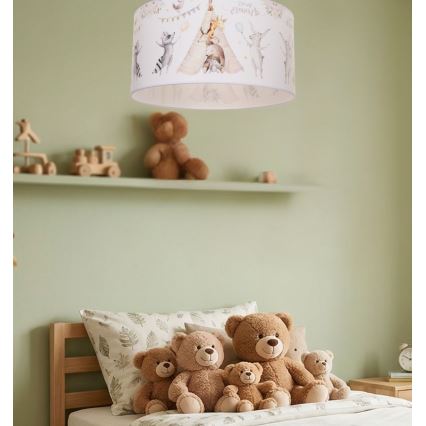 Dečije plafonsko svetlo KIDS ROOM 1xE27/60W/230V pr. 40 cm životinjice