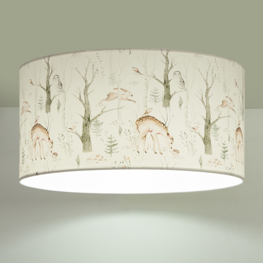 Dečije plafonsko svetlo KIDS ROOM 1xE27/60W/230V, prečnik 40 cm, sa motivom životinja