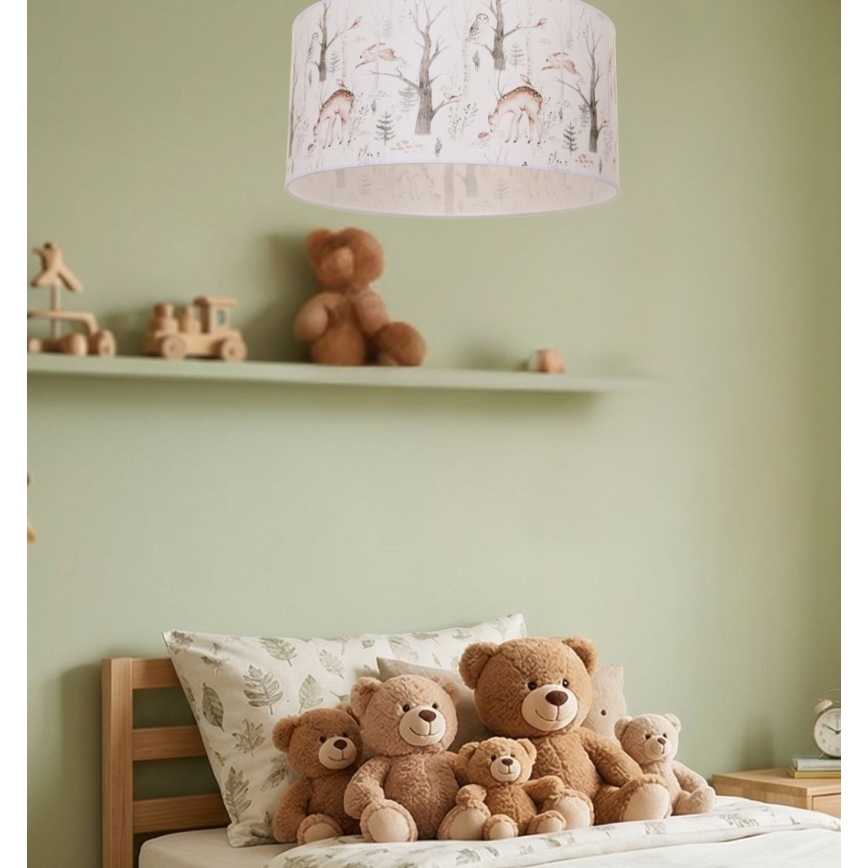 Dečije plafonsko svetlo KIDS ROOM 1xE27/60W/230V, prečnik 40 cm, sa motivom životinja