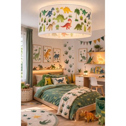 Dečije plafonsko svetlo KIDS ROOM 1xE27/60W/230V, prečnik 40 cm, u obliku dinosaura