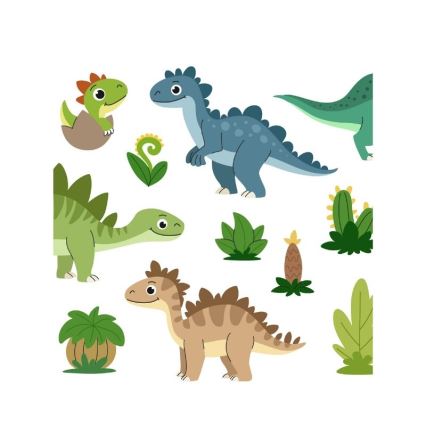 Dečije plafonsko svetlo KIDS ROOM 1xE27/60W/230V, prečnik 40 cm, u obliku dinosaura