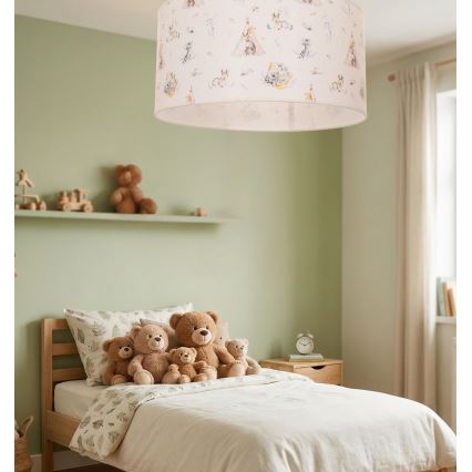 Dečije plafonsko svetlo KIDS ROOM 1xE27/60W/230V prečnik 40 cm životinjice