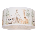 Dečije plafonsko svetlo KIDS ROOM 1xE27/60W/230V, prečnika 40 cm, sa motivom životinjica