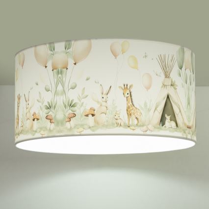 Dečije plafonsko svetlo KIDS ROOM 1xE27/60W/230V, Ø 40 cm, sa motivom životinja