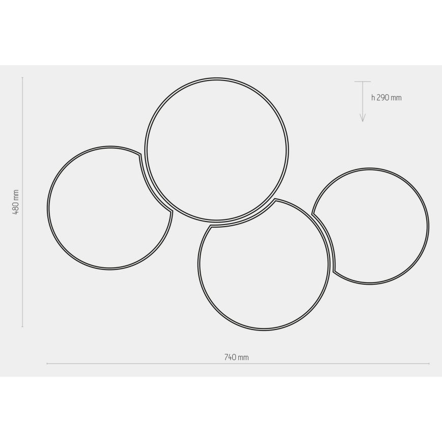Dečije plafonsko svetlo MONA KIDS 4xE27/15W/230V