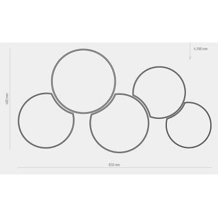 Dečije plafonsko svetlo MONA KIDS 5xE27/15W/230V