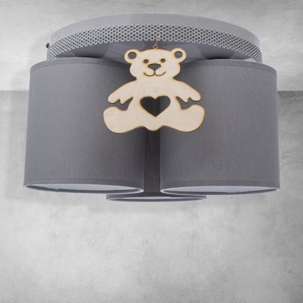 Dečije stropno svetlo BEAR 3xE27/60W/230V