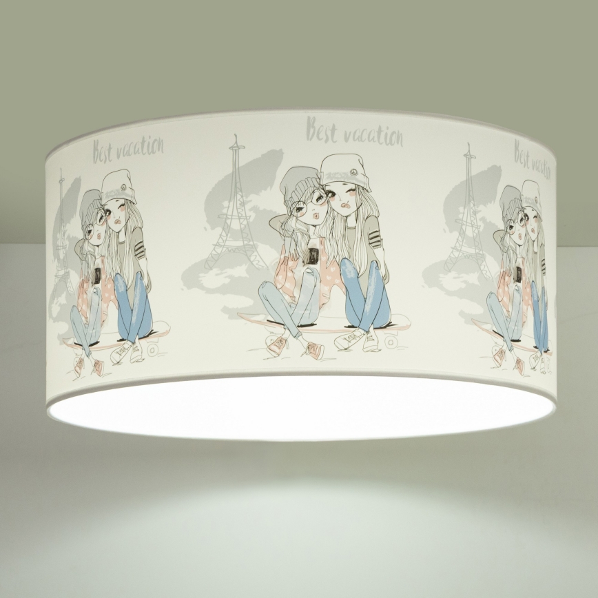 Dečije stropno svetlo GIRLS VIBES 1xE27/60W/230V prečnik 40 cm Paris