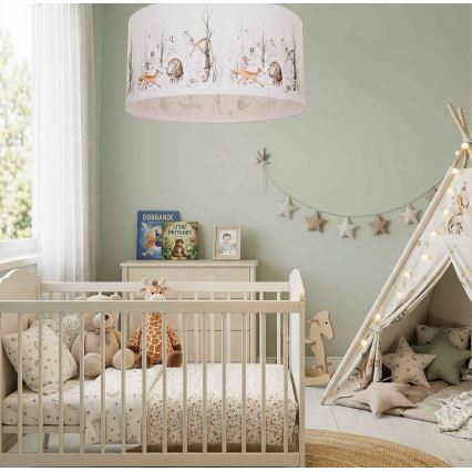 Dečije stropno svetlo KIDS ROOM 1xE27/60W/230V, prečnika 40 cm, sa motivom životinja