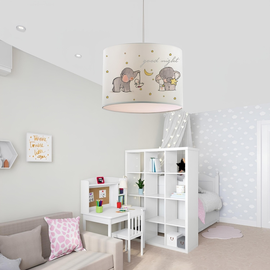 Dečiji luster CANDY 1xE27/40W/230V bela/bež