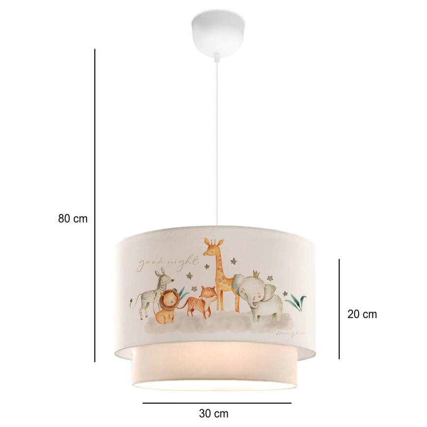 Dečiji luster CANDY 1xE27/40W/230V bela/braon