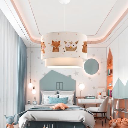 Dečiji luster CANDY 1xE27/40W/230V bela/braon