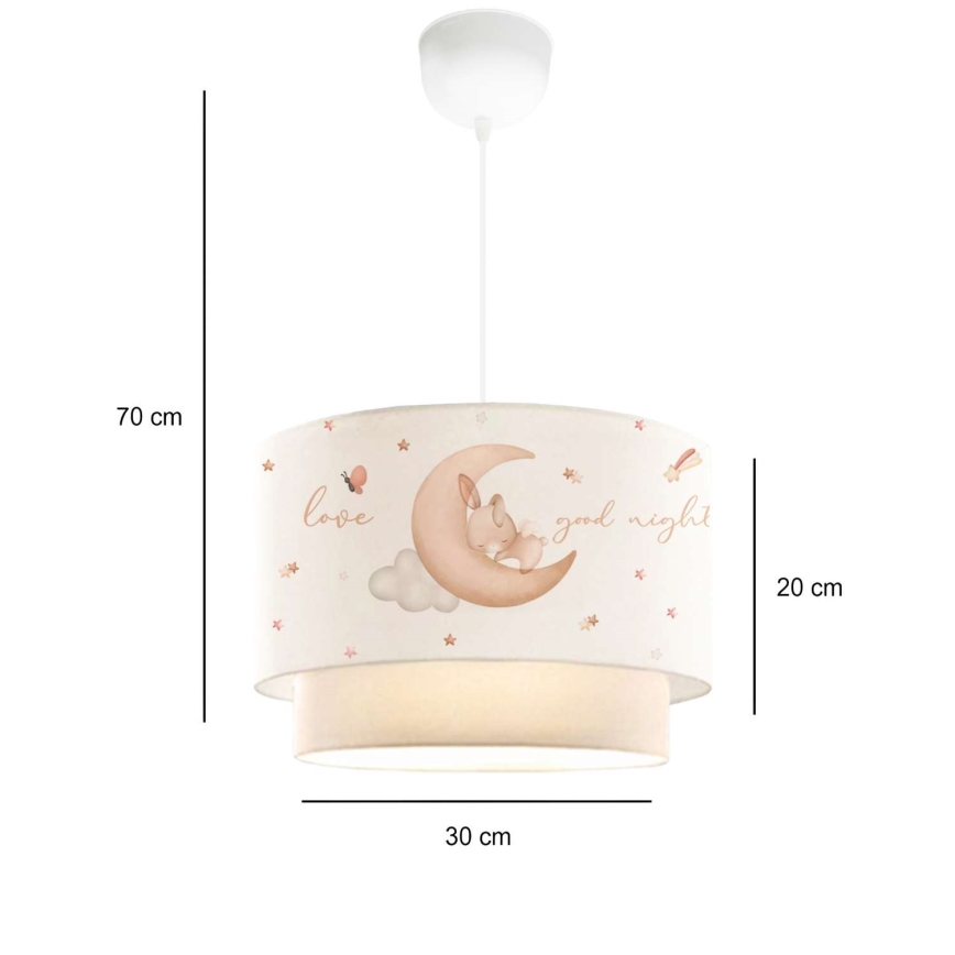 Dečiji luster CANDY 1xE27/40W/230V beli/bež