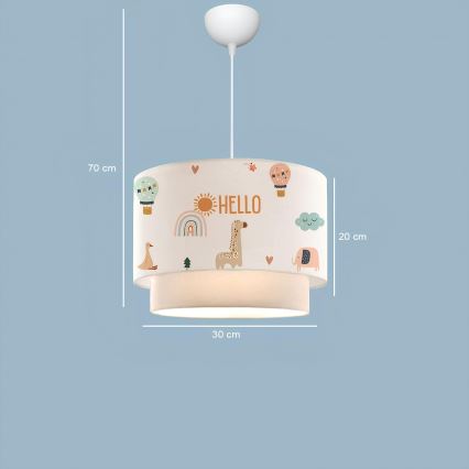 Dečiji luster CANDY 1xE27/40W/230V beli/šareni