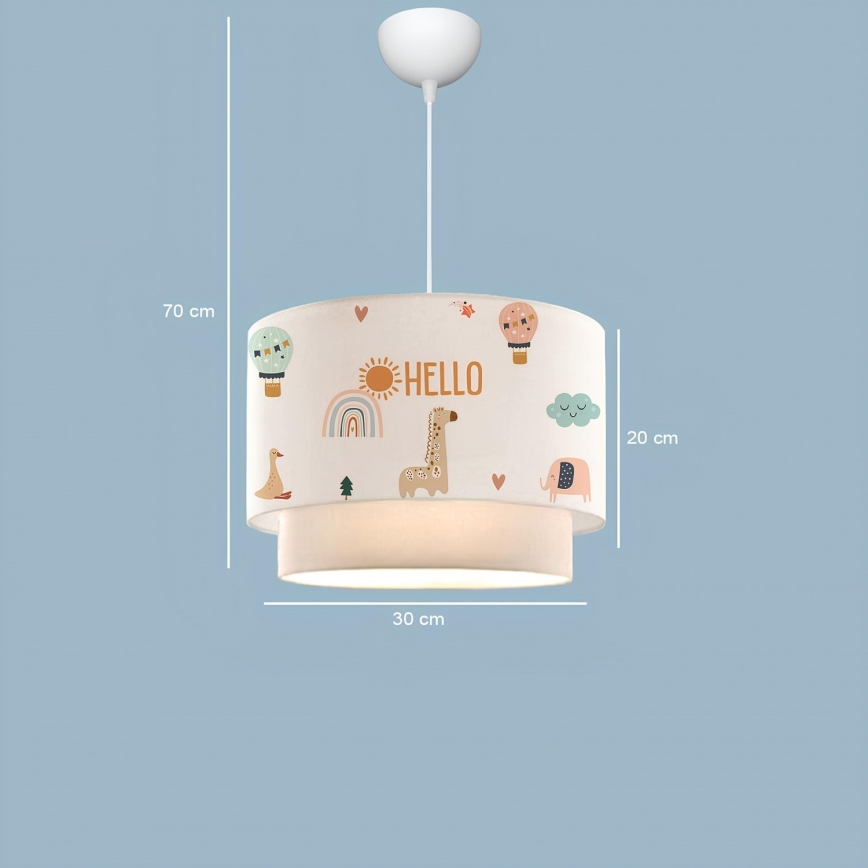 Dečiji luster CANDY 1xE27/40W/230V beli/šareni