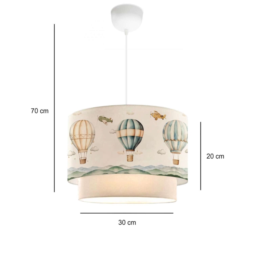 Dečiji luster CANDY 1xE27/40W/230V beli/šareni