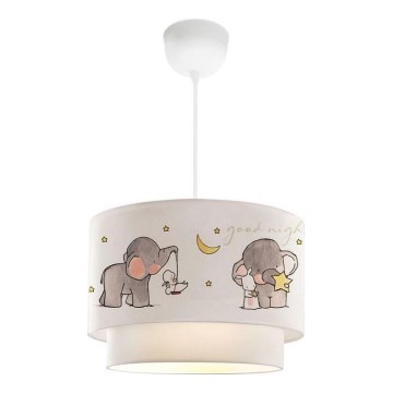 Dečiji luster CANDY 1xE27/40W/230V beli/sivi