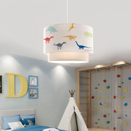 Dečiji luster CANDY 1xE27/40W/230V beo/šaren