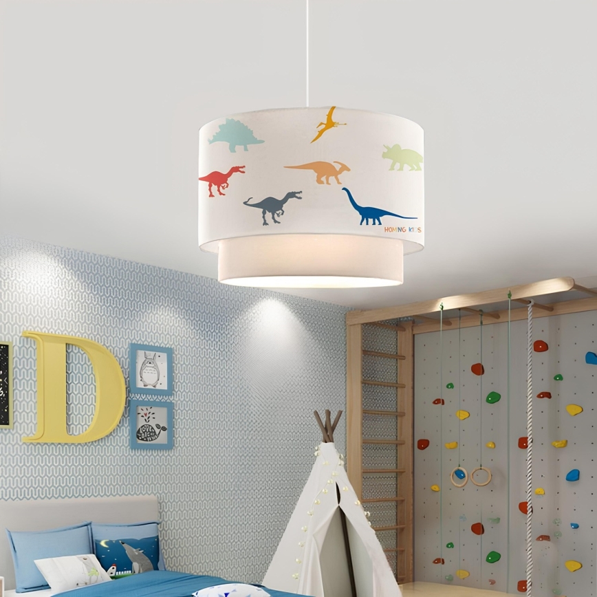 Dečiji luster CANDY 1xE27/40W/230V beo/šaren