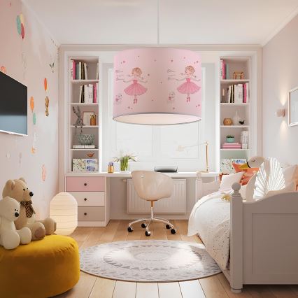 Dečiji luster CANDY 1xE27/40W/230V ružičasta