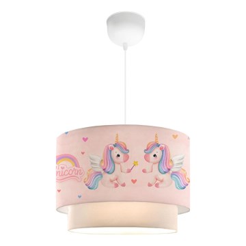 Dečiji luster CANDY 1xE27/40W/230V ružičasta