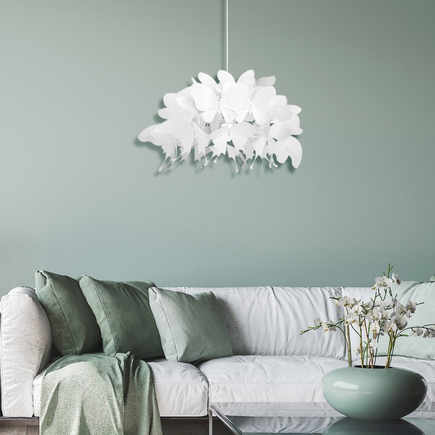 Dečiji luster FARFALLA 1xE27/60W/230V bela