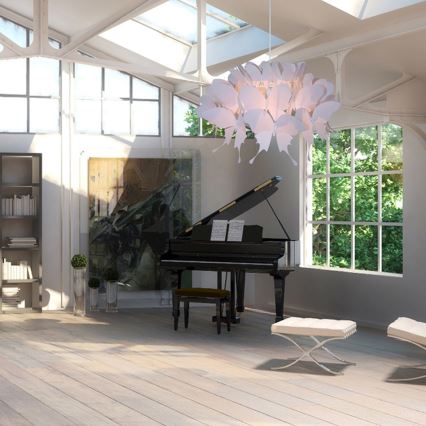 Dečiji luster FARFALLA 1xE27/60W/230V, ružičaste boje