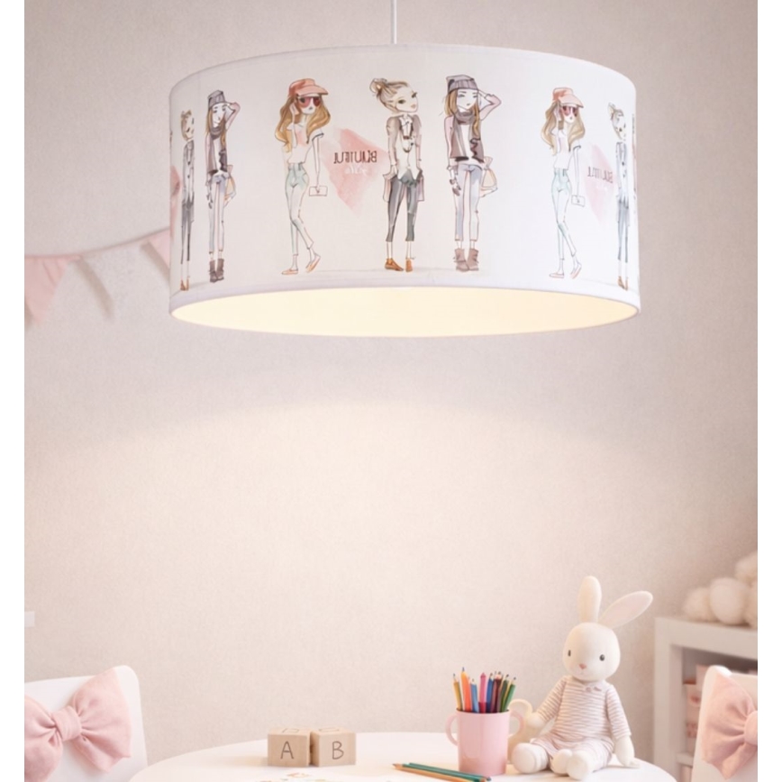 Dečiji luster GIRLS VIBES 1xE27/60W/230V, prečnik 40 cm, za devojčice