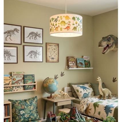 Dečiji luster KIDS ROOM 1xE27/60W/230V prečnik 40 cm dinosaurus