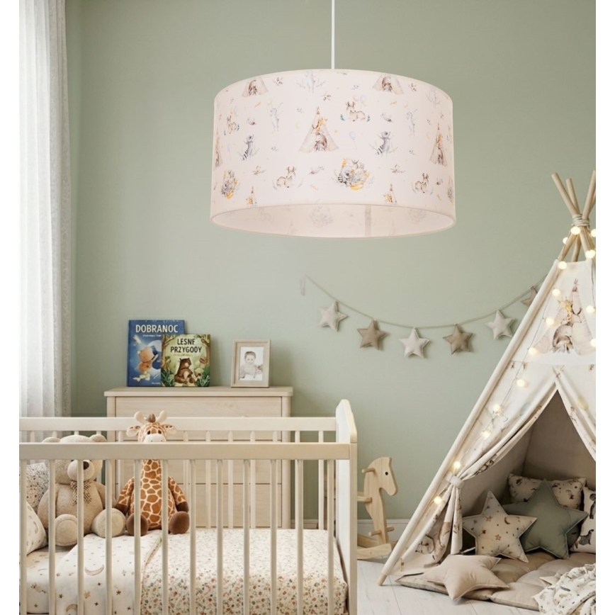Dečiji luster KIDS ROOM 1xE27/60W/230V, prečnik 40 cm, motiv životinjica